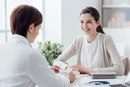 doctor and patient having a conversation